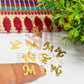 12mm Raw Brass Alphabet Charms - Letter M