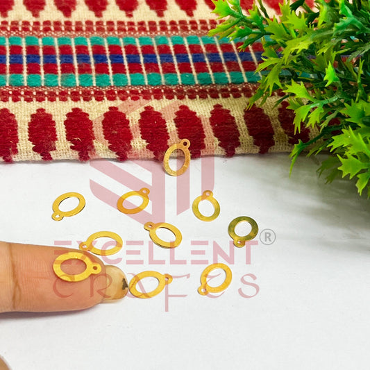 12mm Raw Brass Alphabet Charms - Letter O