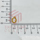 12mm Raw Brass Alphabet Charms - Letter O