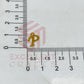 12mm Raw Brass Alphabet Charms - Letter P