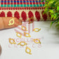 12mm Raw Brass Alphabet Charms - Letter Q