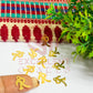 12mm Raw Brass Alphabet Charms - Letter R
