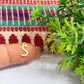 12mm Raw Brass Alphabet Charms - Letter S