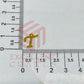 12mm Raw Brass Alphabet Charms - Letter T