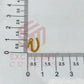 12mm Raw Brass Alphabet Charms - Letter U