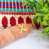 12mm Raw Brass Alphabet Charms - Letter X