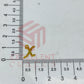 12mm Raw Brass Alphabet Charms - Letter X