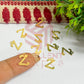 12mm Raw Brass Alphabet Charms - Letter Z