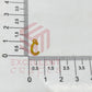 12mm Raw Brass Alphabet Charms - Letter C