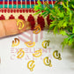 12mm Raw Brass Alphabet Charms - Letter D