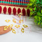 12mm Raw Brass Alphabet Charms - Letter G