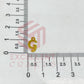 12mm Raw Brass Alphabet Charms - Letter G