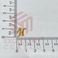 12mm Raw Brass Alphabet Charms - Letter H