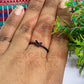 4mm Butterfly Cabochon Adjustable Brass Finger Ring