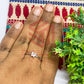 4mm Butterfly Cabochon Adjustable Brass Finger Ring