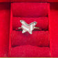 8mm Butterfly Cabochon Adjustable Brass Finger Ring