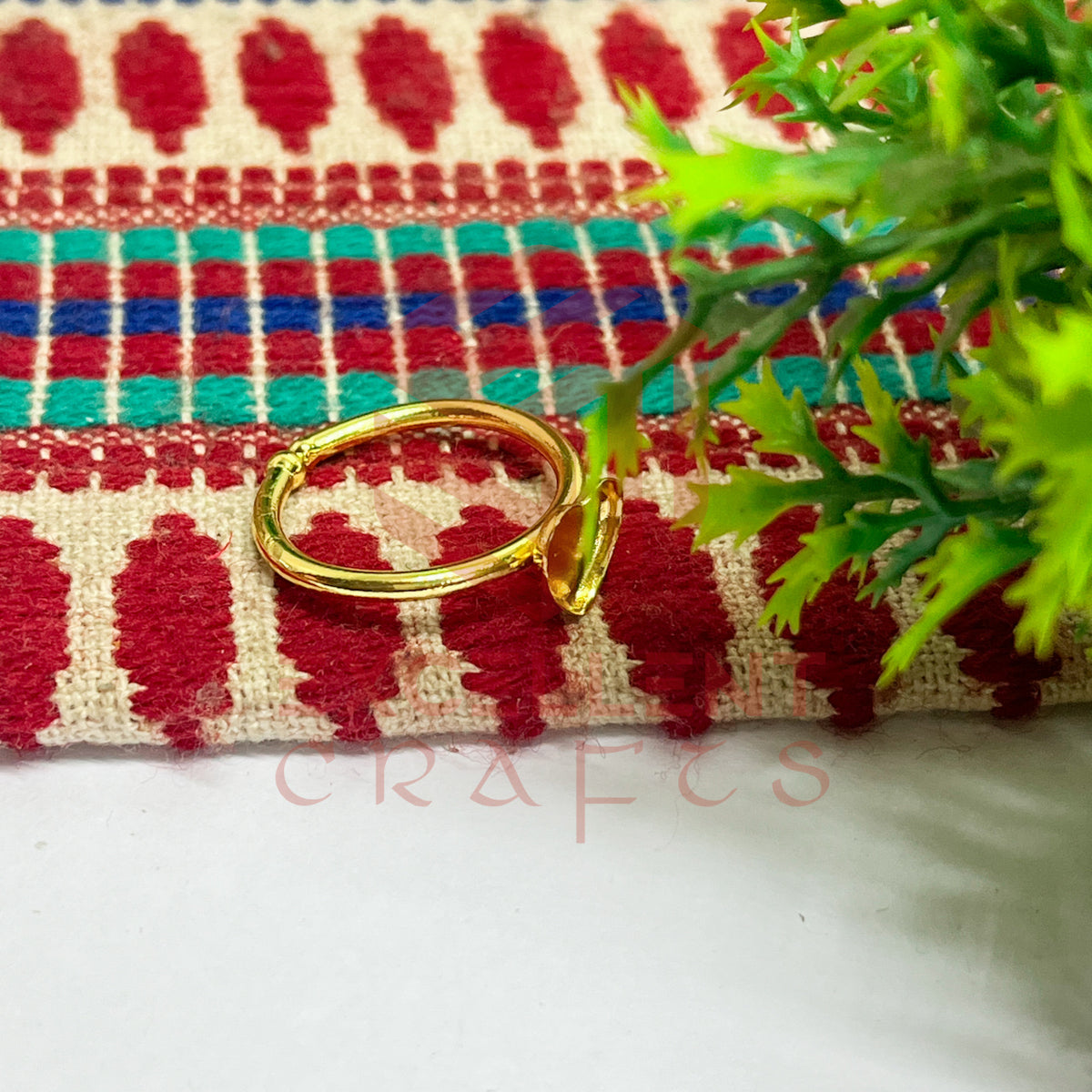 6mm Heart Cabochon Finger Ring- 1 Pc