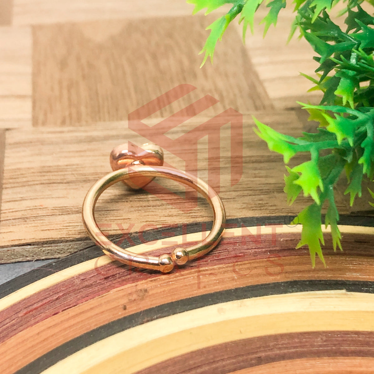 6mm Heart Cabochon Finger Ring- 1 Pc