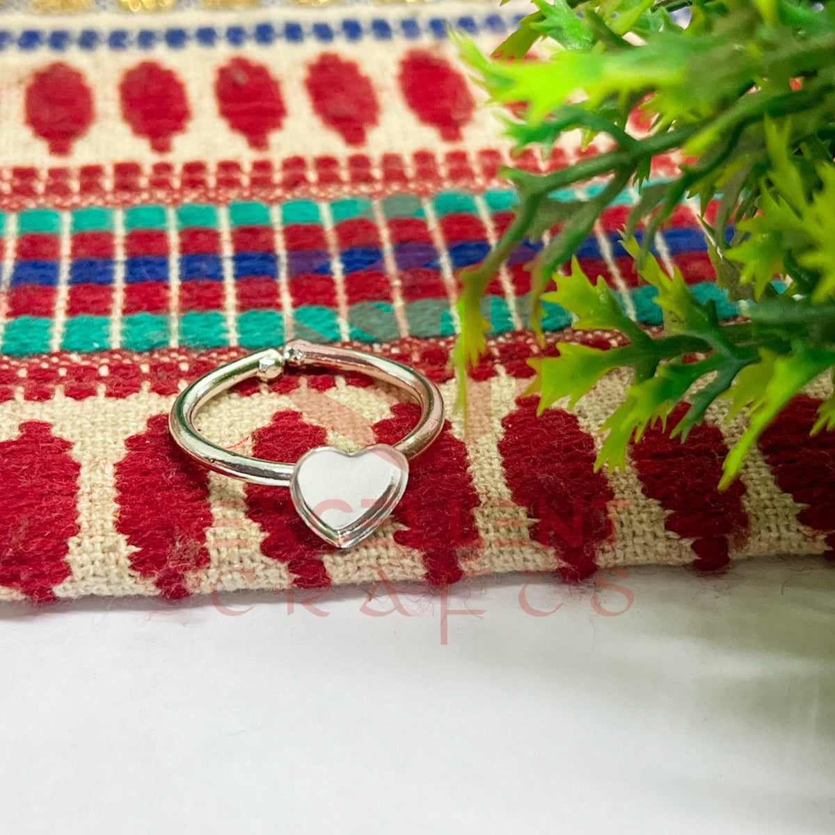 6mm Heart Cabochon Finger Ring- 1 Pc