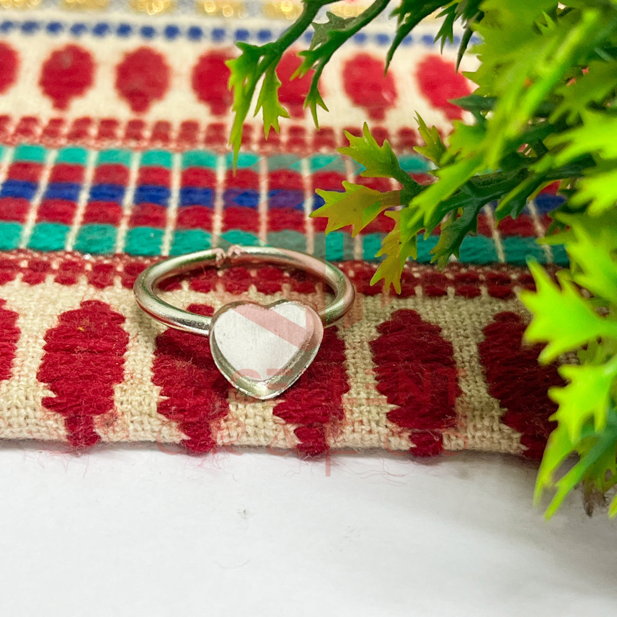 8mm Heart Cabochon Finger Ring- 1 Pc