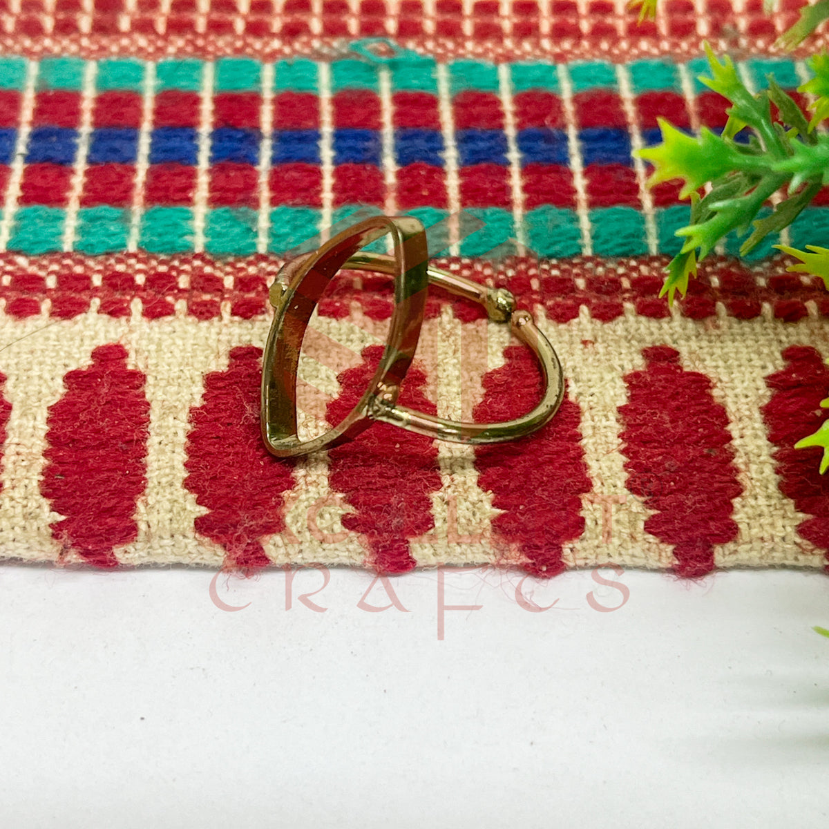 10x20mm Eye Shape Brass Finger Ring