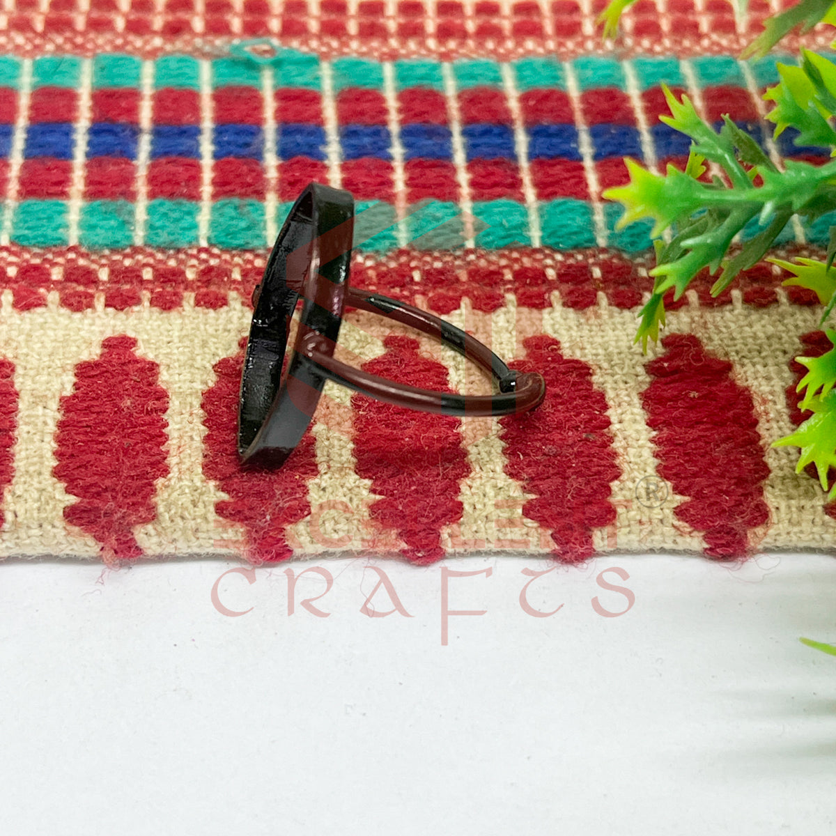 10x20mm Eye Shape Brass Finger Ring