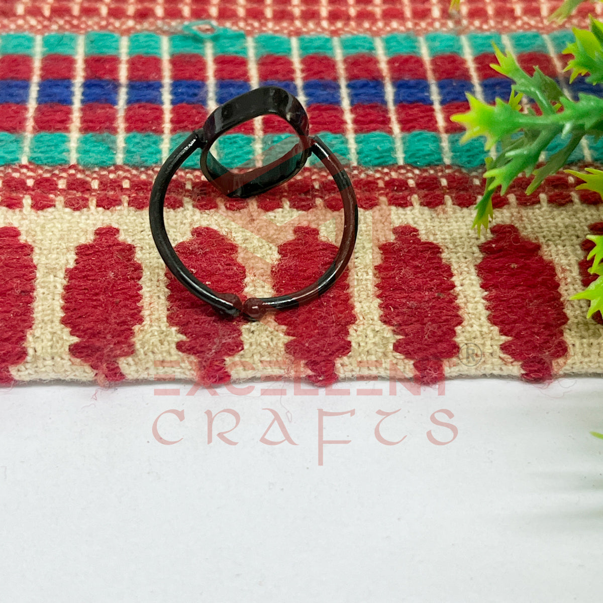 10x20mm Eye Shape Brass Finger Ring