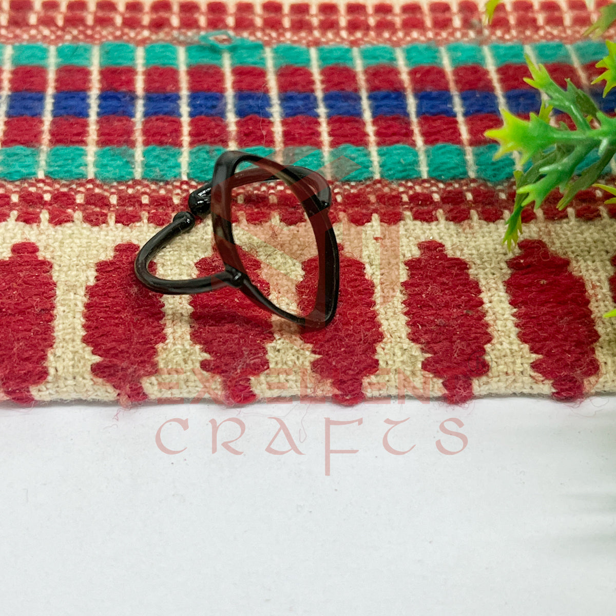 10x20mm Eye Shape Brass Finger Ring