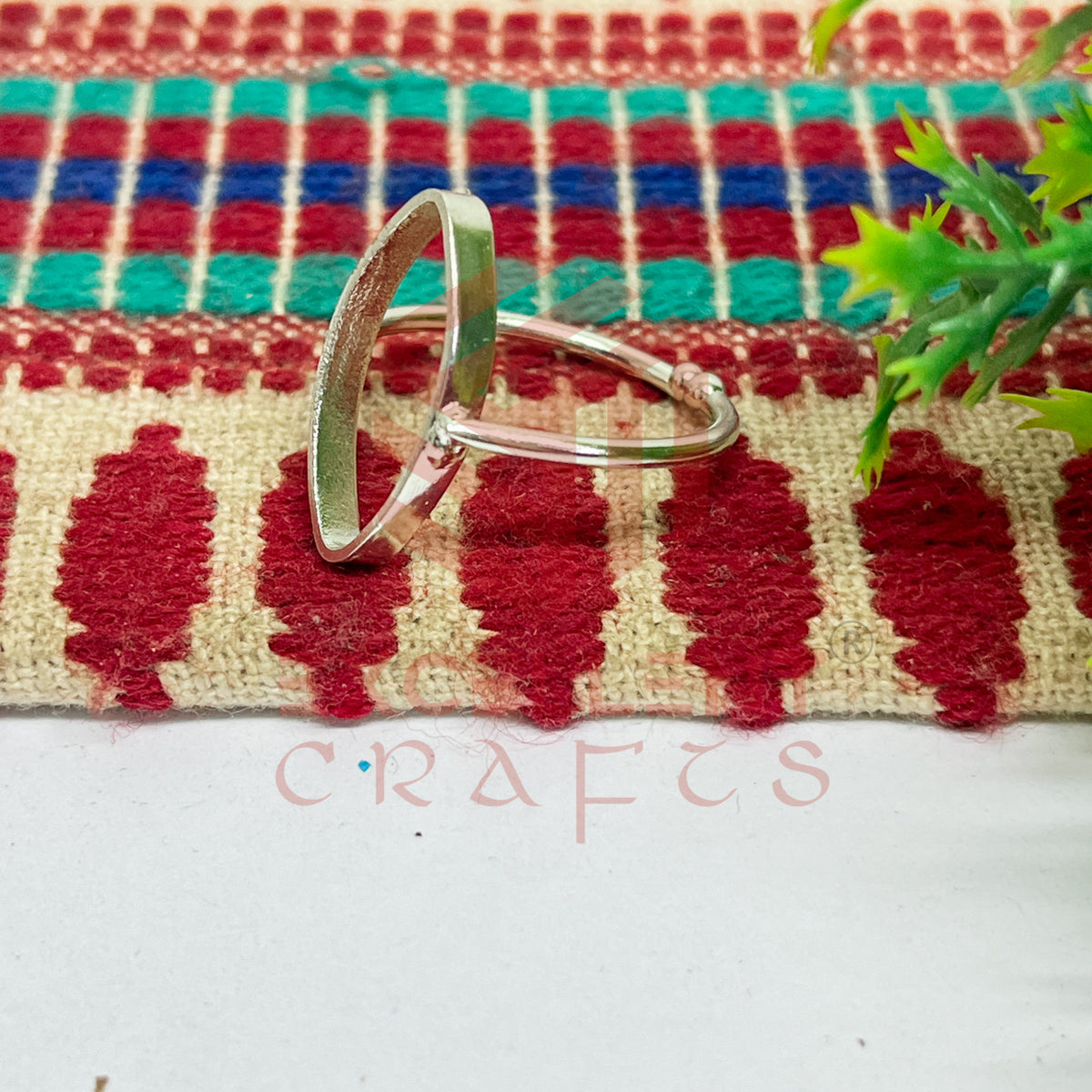10x20mm Eye Shape Brass Finger Ring