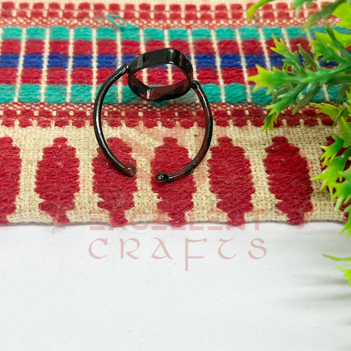 11x22mm Eye Shape Brass Finger Ring