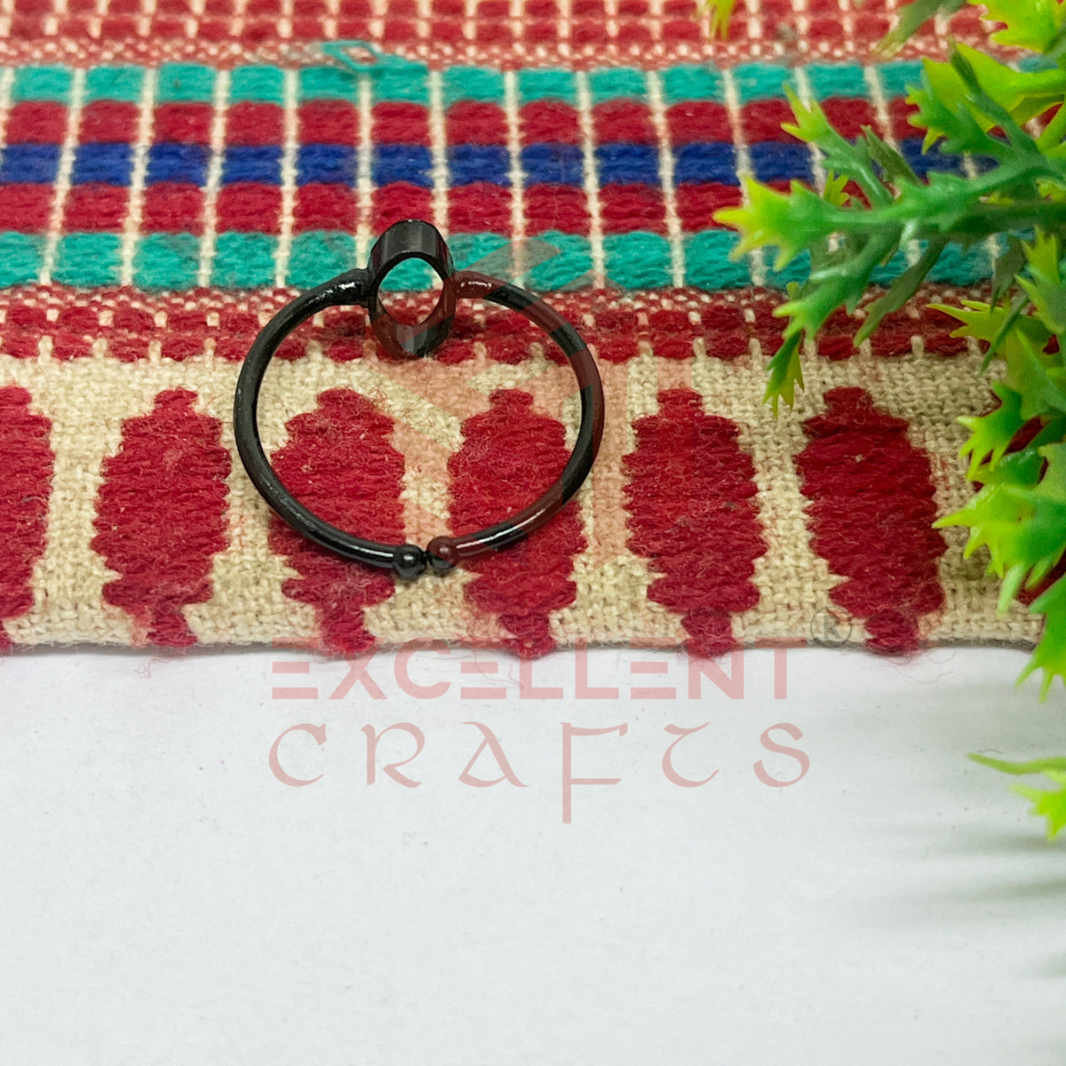 4x9mm Eye Shape Brass Finger Ring