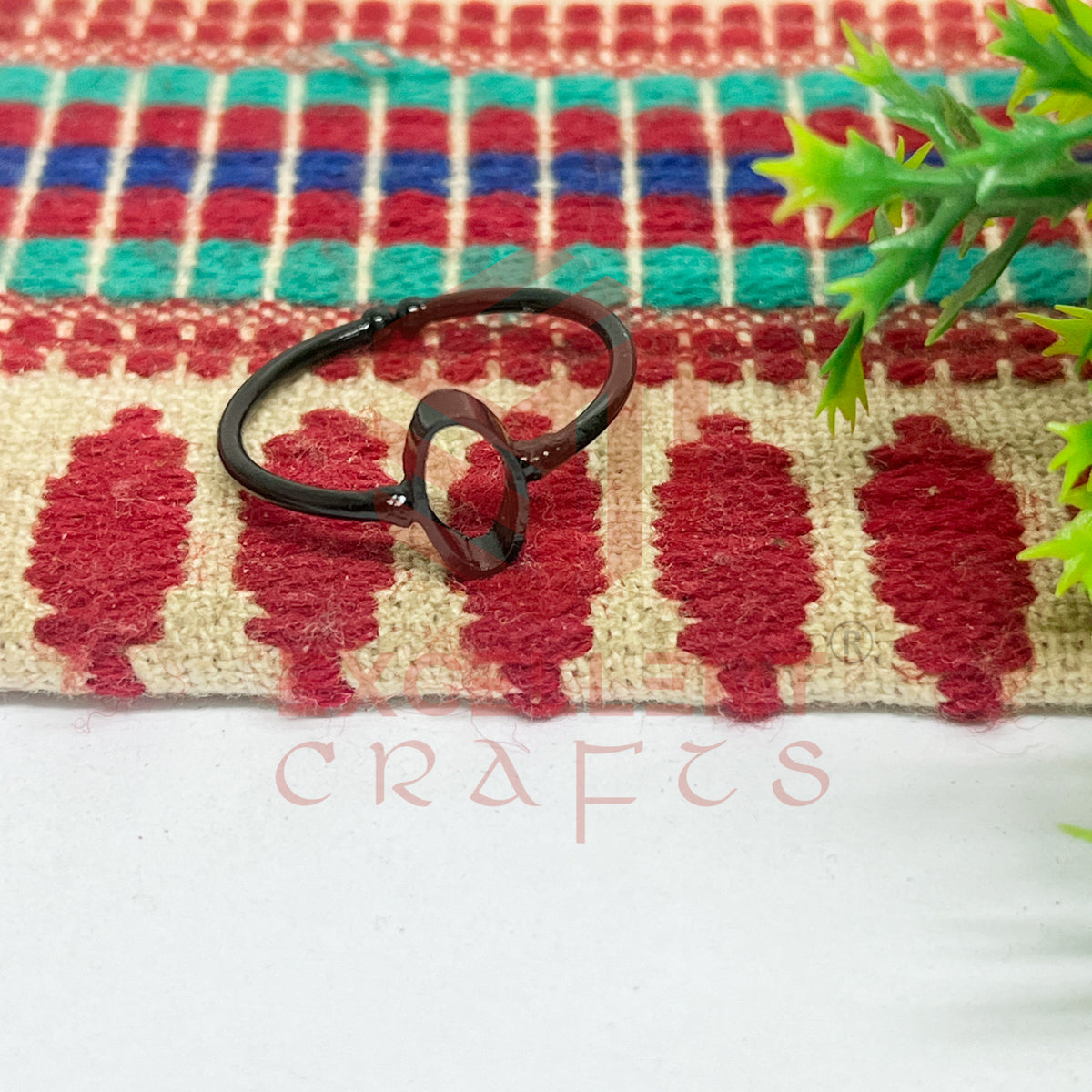 4x9mm Eye Shape Brass Finger Ring