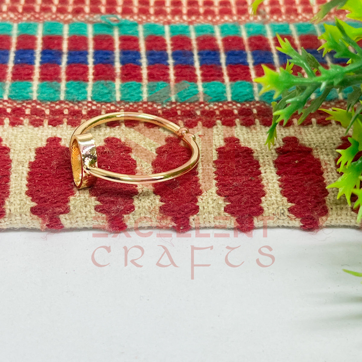 4x9mm Eye Shape Brass Finger Ring