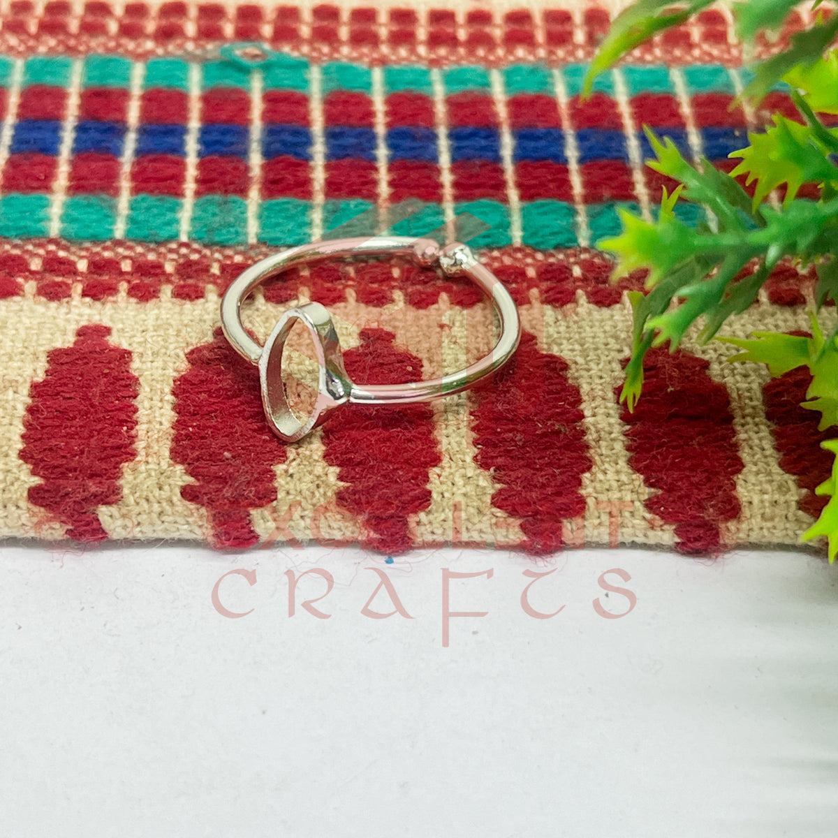 4x9mm Eye Shape Brass Finger Ring