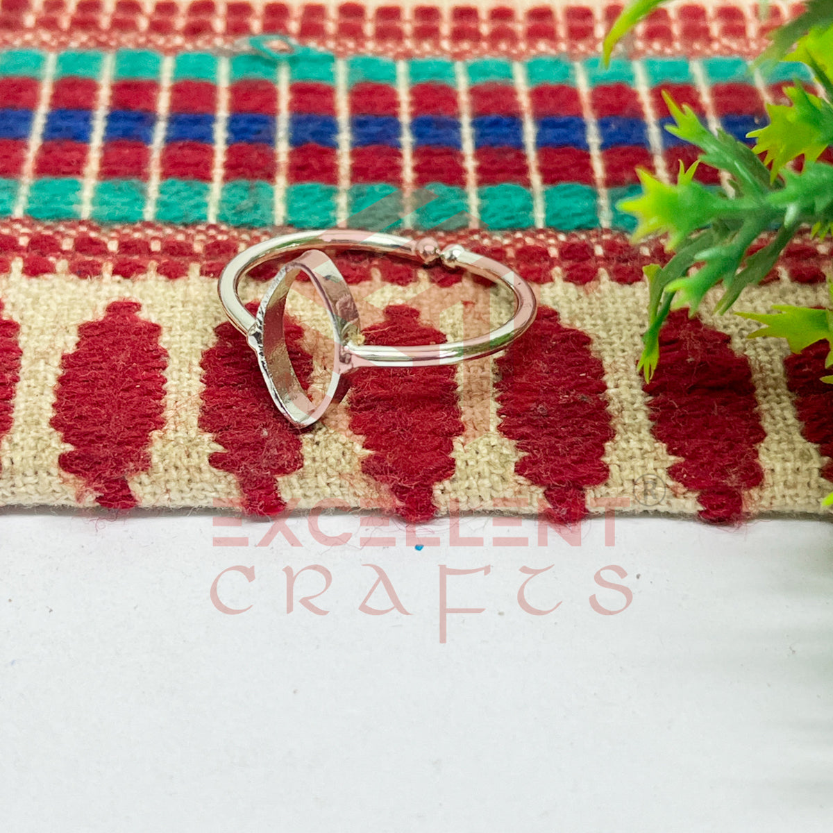 6x12mm Eye Shape Brass Finger Ring