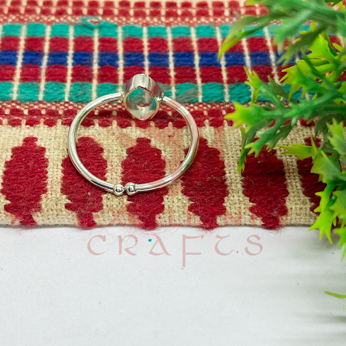 6x12mm Eye Shape Brass Finger Ring
