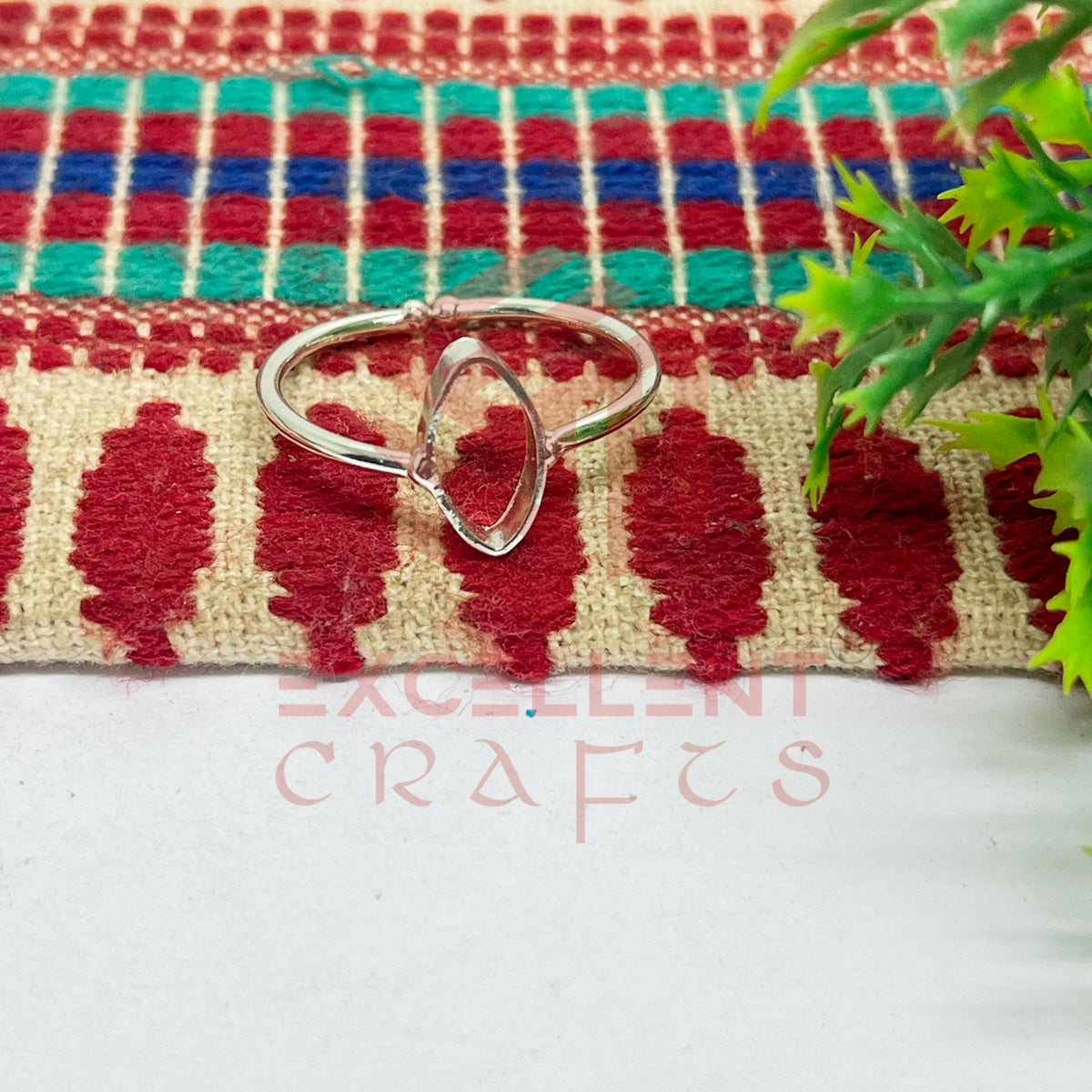 6x12mm Eye Shape Brass Finger Ring