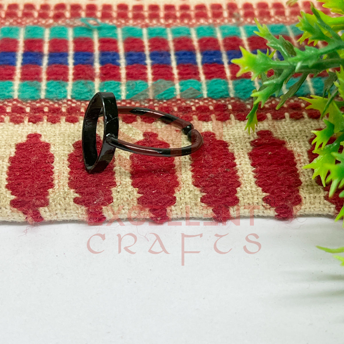 8x15mm Eye Shape Brass Finger Ring