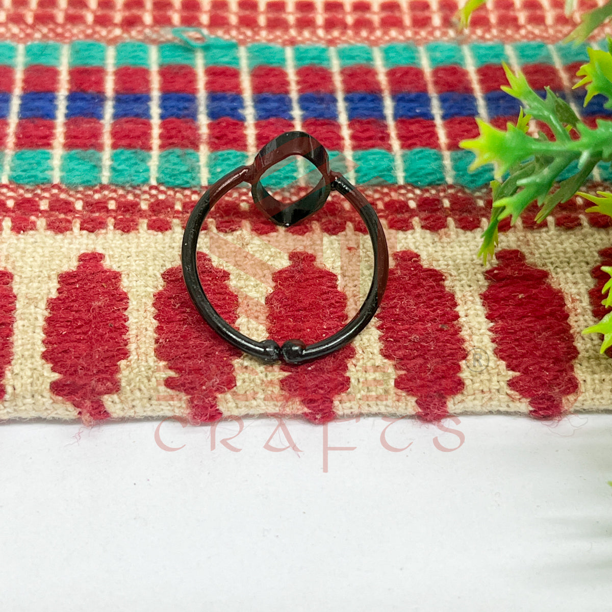 8x15mm Eye Shape Brass Finger Ring