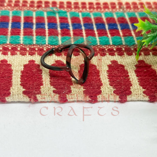 8x15mm Eye Shape Brass Finger Ring