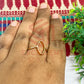 8x15mm Eye Shape Brass Finger Ring