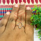 8x15mm Eye Shape Brass Finger Ring