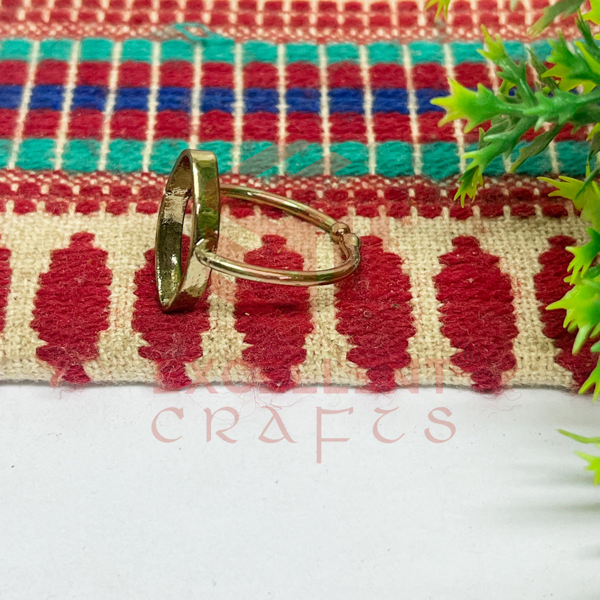 9x17mm Eye Shape Brass Finger Ring