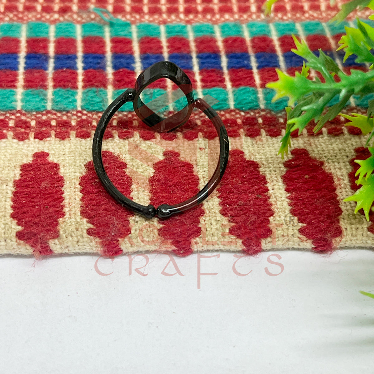 9x17mm Eye Shape Brass Finger Ring