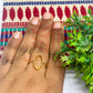 9x17mm Eye Shape Brass Finger Ring