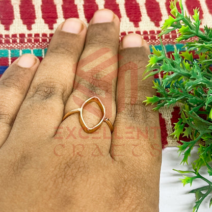 9x17mm Eye Shape Brass Finger Ring