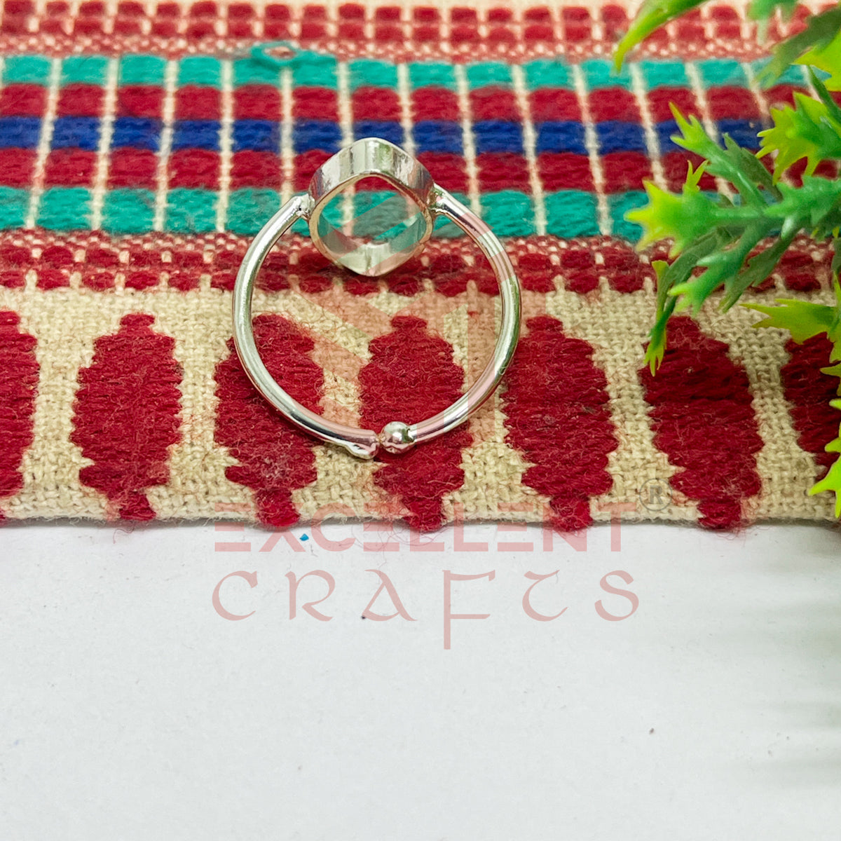 9x17mm Eye Shape Brass Finger Ring