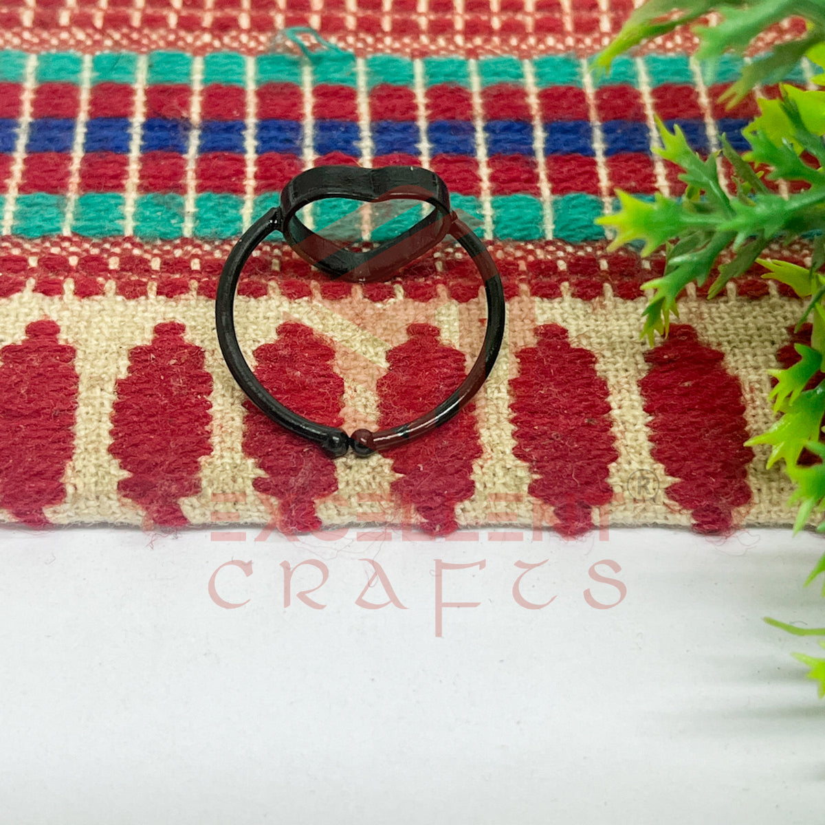10mm Heart Brass Finger Ring