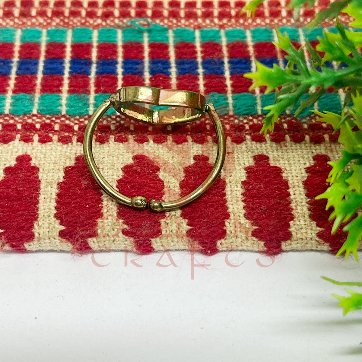 12mm Heart Brass Finger Ring