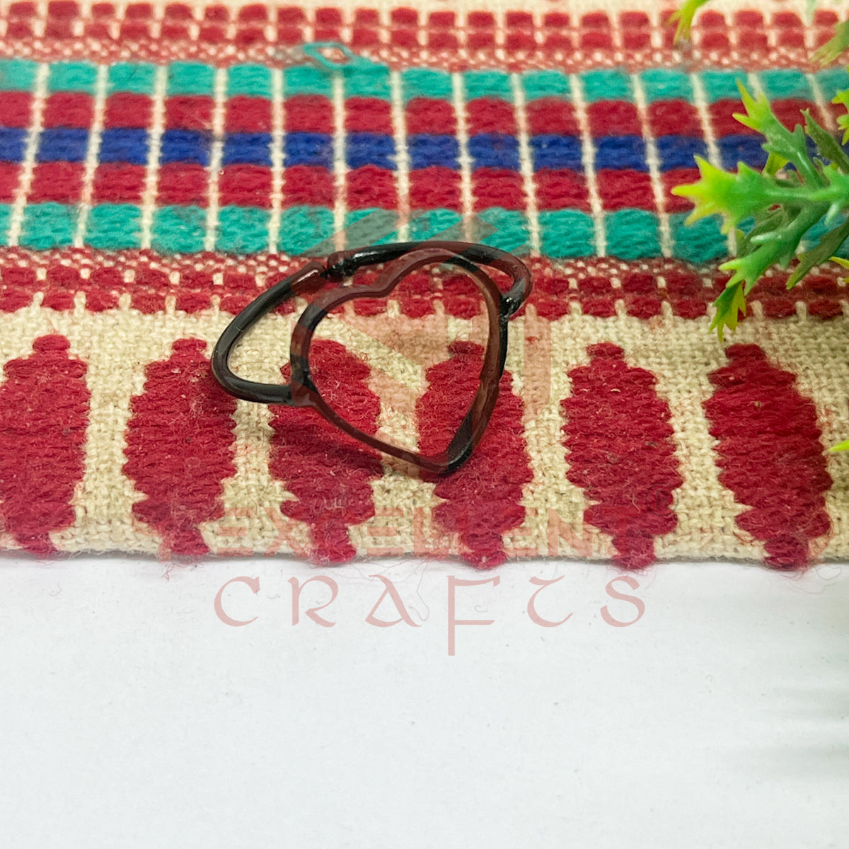 12mm Heart Brass Finger Ring